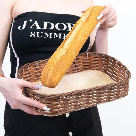 Лоток плетёный шоколадный 34х23х7
