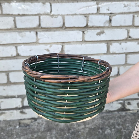 10 штук. Плетёная корзинка Д18 "Маленькая зелёная"